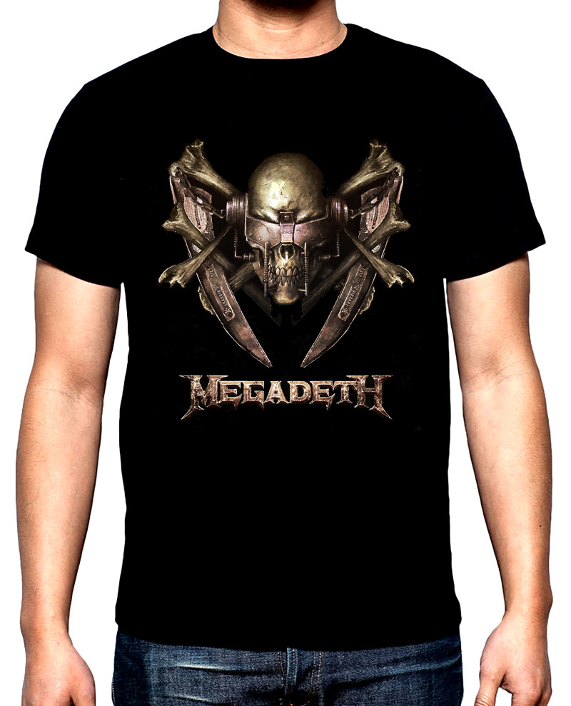 Тениски Megadeth, logo, 3, мъжка тениска, 100% памук, S до 5XL